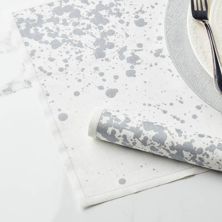 Silver Splash Linen Placemats 6 Units for wholesale by MY DRAP