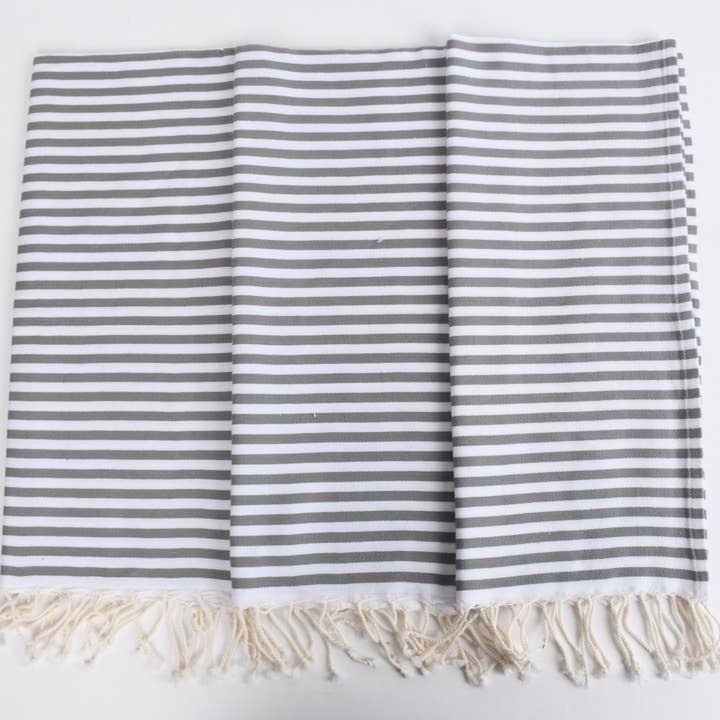 Organic Turkish Towels - Wholesale Wash Cloth - Organic Washcloth, Spa Washcloth, Gray Peshkir7