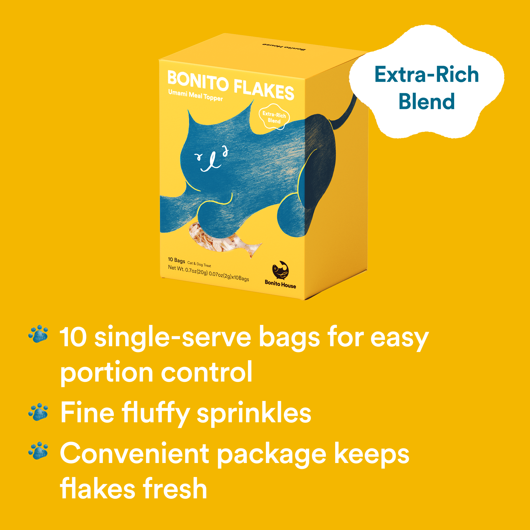 Bonito House - Wholesale Pet Treats - Cat - Umami Meal Topper: Bonito Flakes for Cats and Dogs9