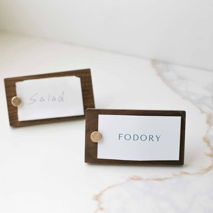 Fodory - Wholesale Desk Organizer - Wooden Name Card & Note Holder3