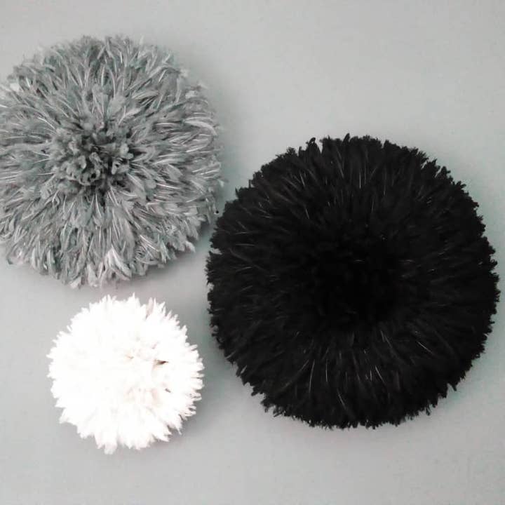 HOME DECOR FR - Wholesale Decorative Tabletop Object - Set of 03 juju hats black gray and white5