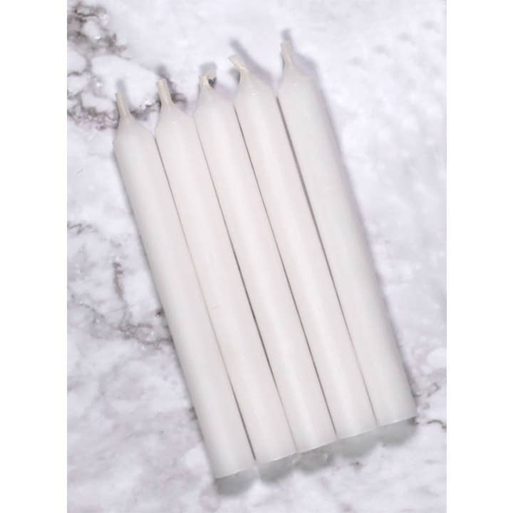 Twilight Collection - Wholesale Tapered Candle/Candlestick - White Mini Candles | 12 Pack3