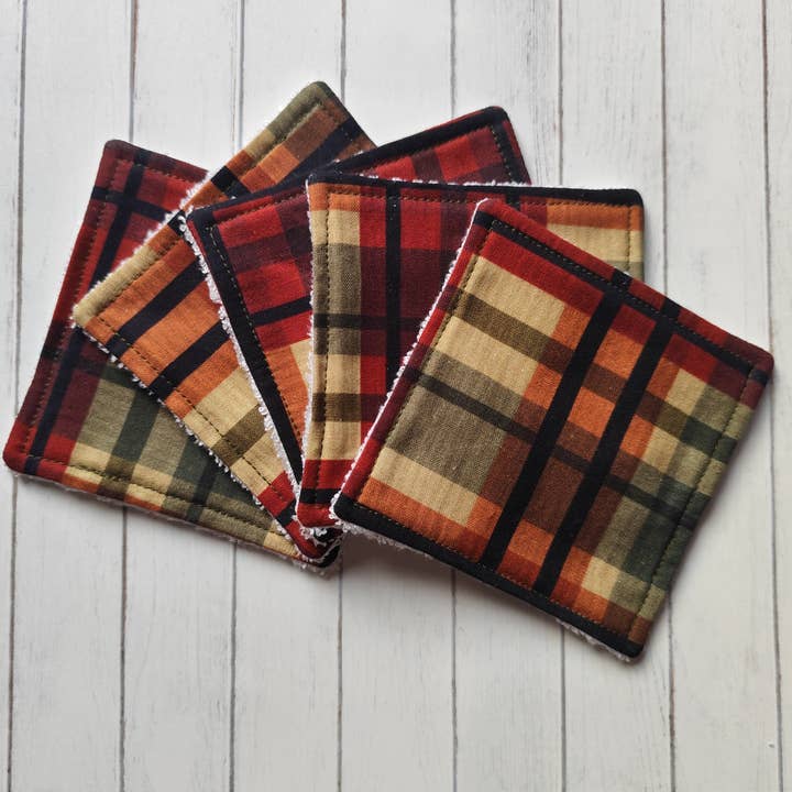 Geruite herbruikbare gezichtdoekjes, herfst ecovriendelijke doeken voor wholesale door Hannah and me