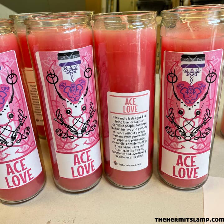 7 Day Candle - Ace Love for wholesale by The Hermit's Lamp
