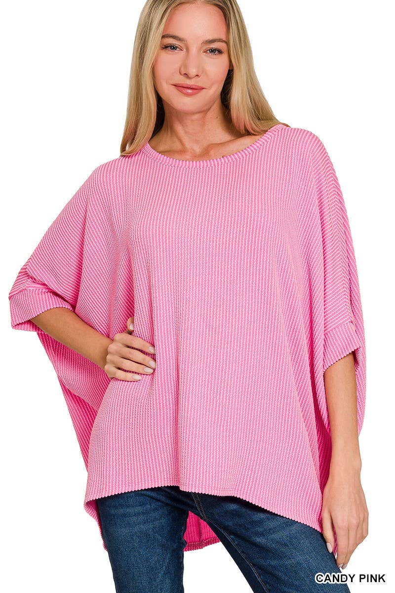 Vanilla Monkey - Wholesale Knit Top - Women's - Raised Rib Bat Sleeve Top3
