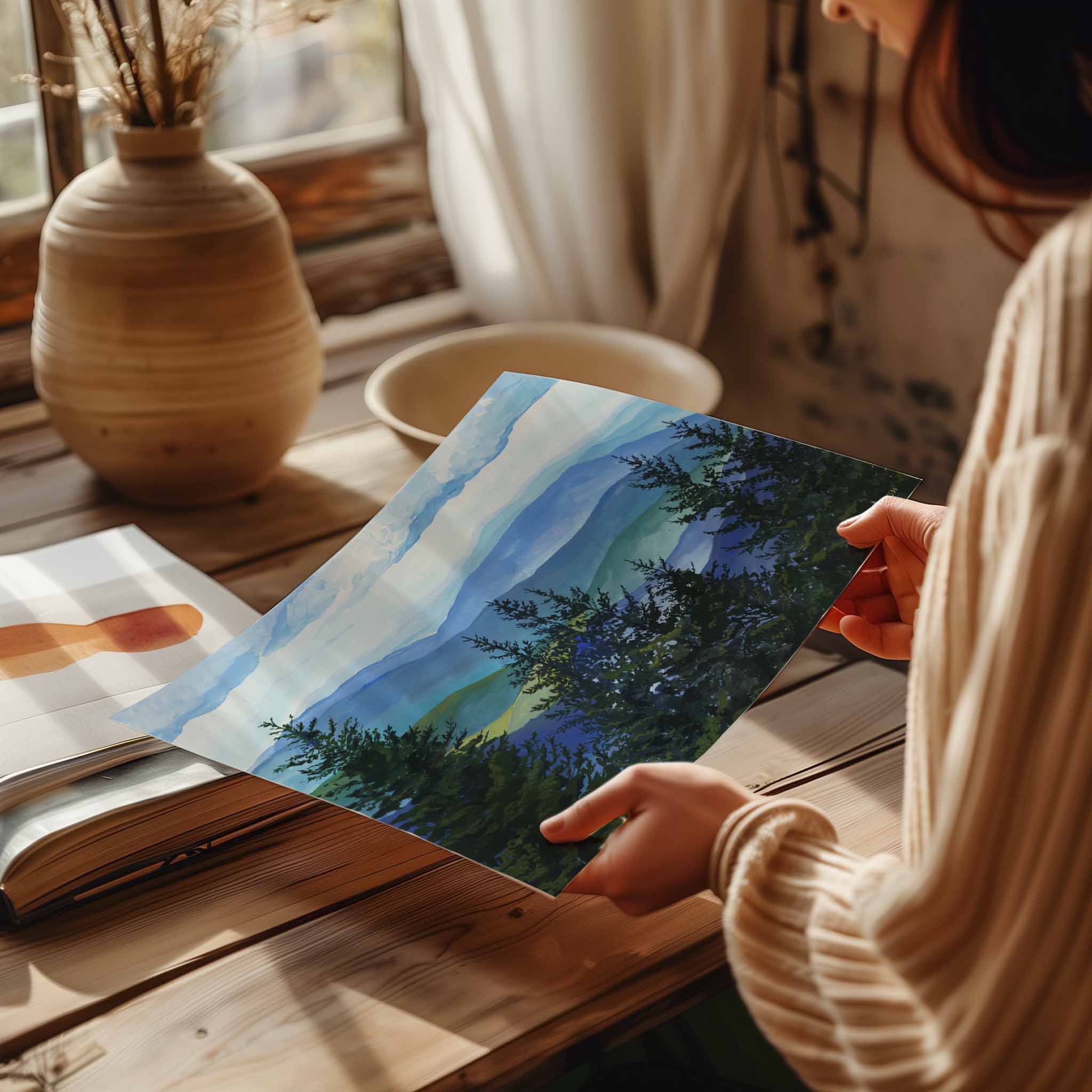 MARISAMADE - Wholesale Art Print - Blue Ridge Mountain Treeline Art Print 2