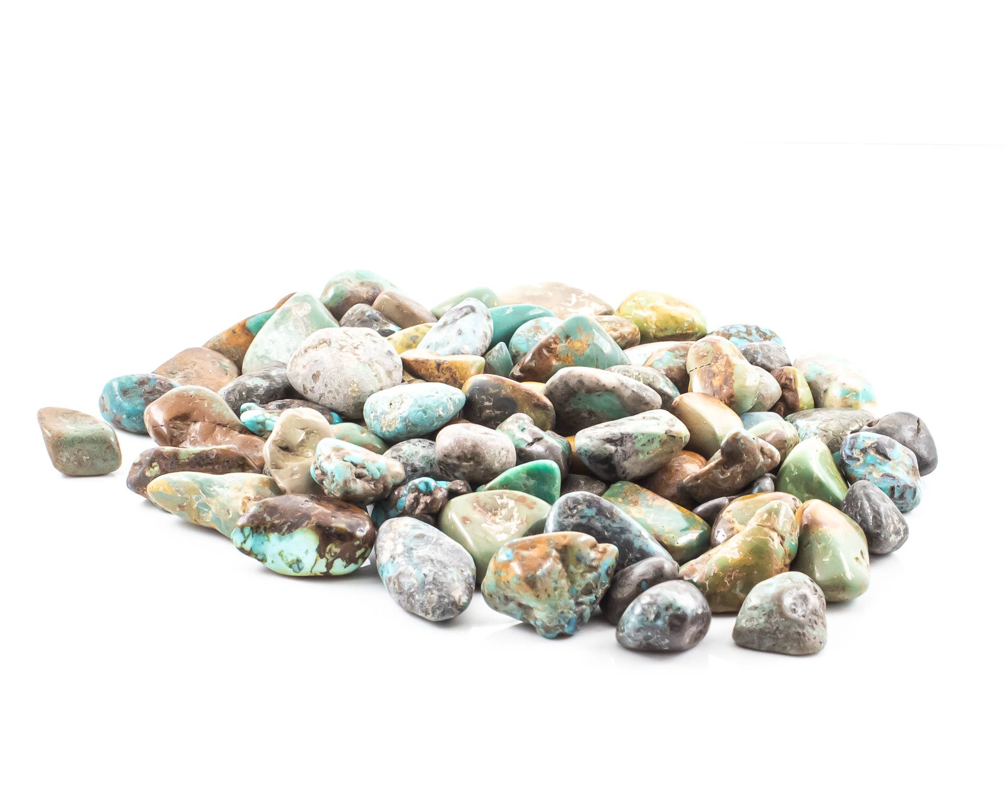 Quasar Gems USA – wholesale Spiritual stone/crystal – Natural Turquoise Tumbled Size #3 1KG/2.2Lbs1