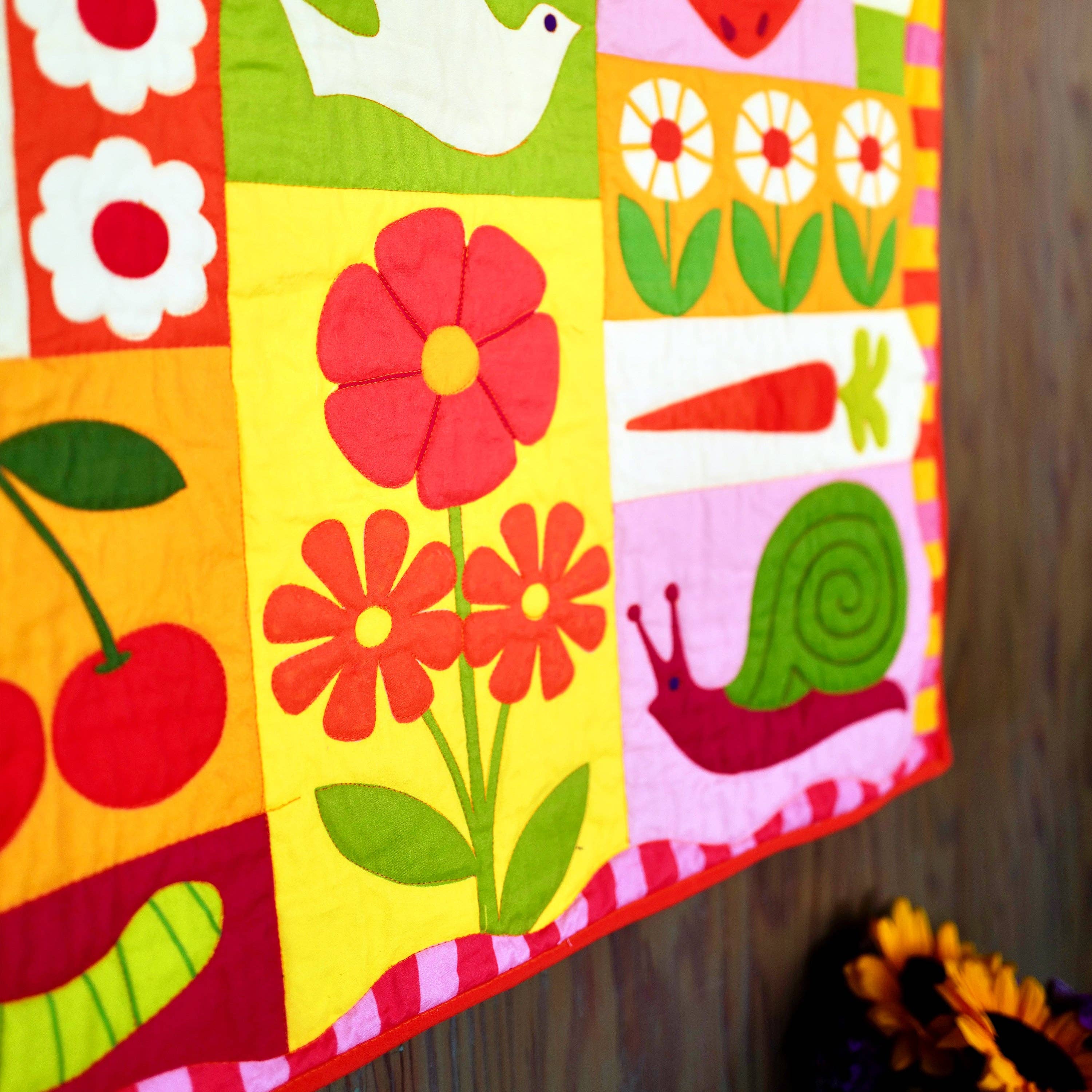 With Love by Kristy - Wholesale Craft Sewing Kit - Beginner Quilt Kit - Garden Charms Quilt Kit - Pink6