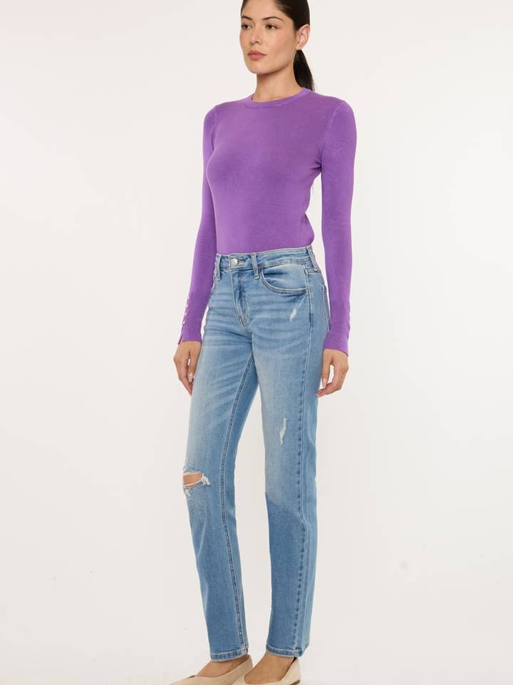 HIGH RISE SLIM STRAIGHT-KC20046M for wholesale by Kan Can USA