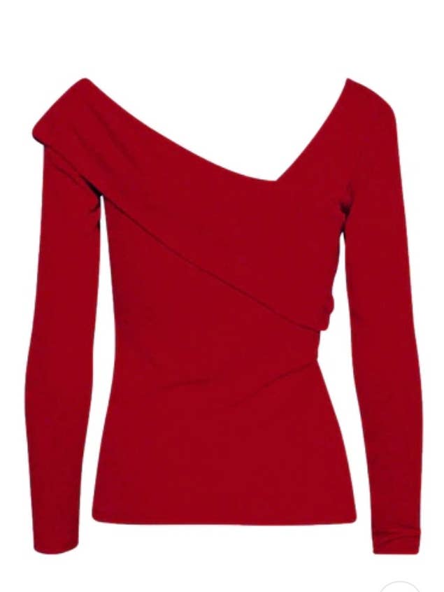 B.Boutique – wholesale Stickad topp - Dam – Röd bodycon topp1