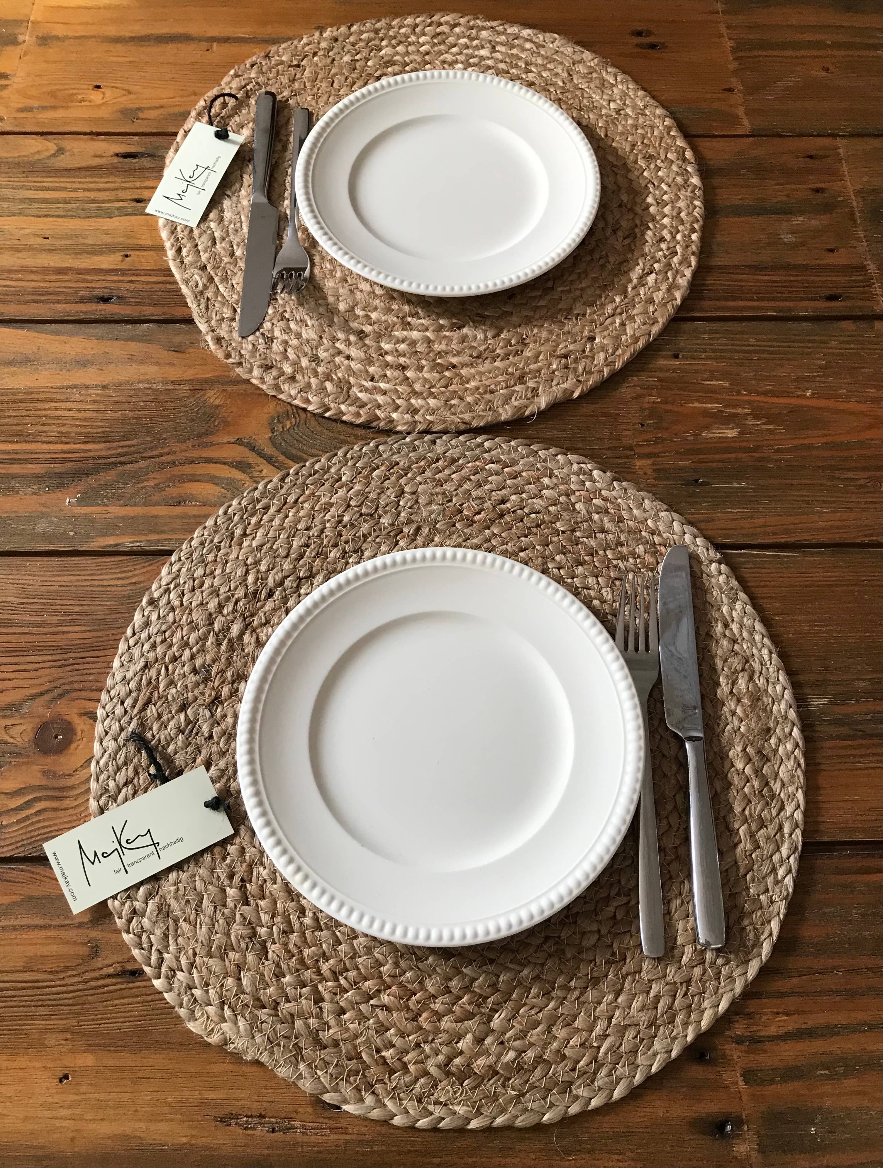 MajKay – Großhandel Platzdeckchen – Tischset aus Jute | natur1
