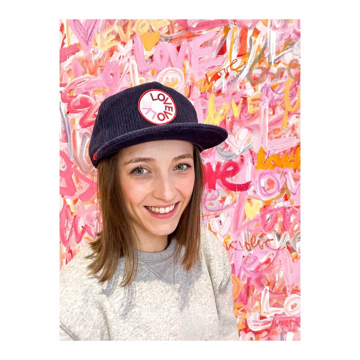 Corduroy Hat: Navy Blue for wholesale on Faire