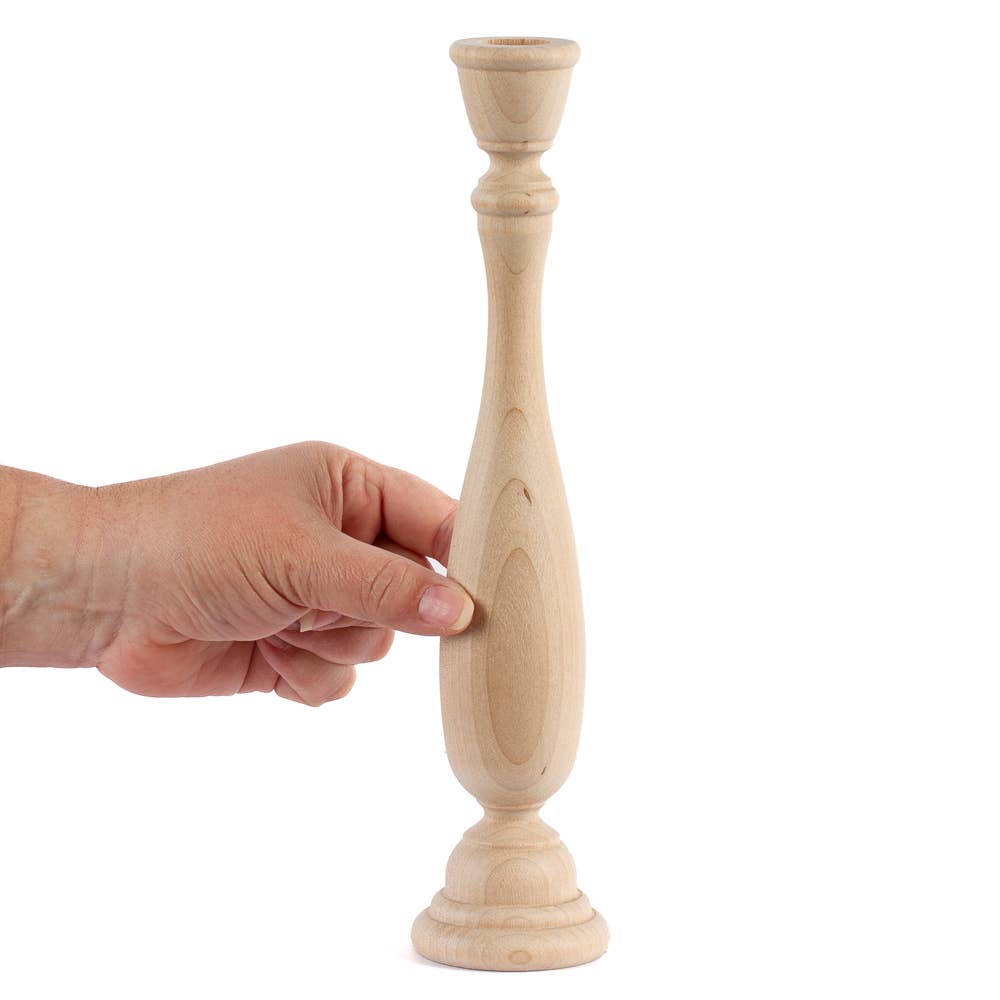 Factory Direct Craft - Wholesale Candle Holder - Unfinished Wood Taper Candle Holders - Select Size5