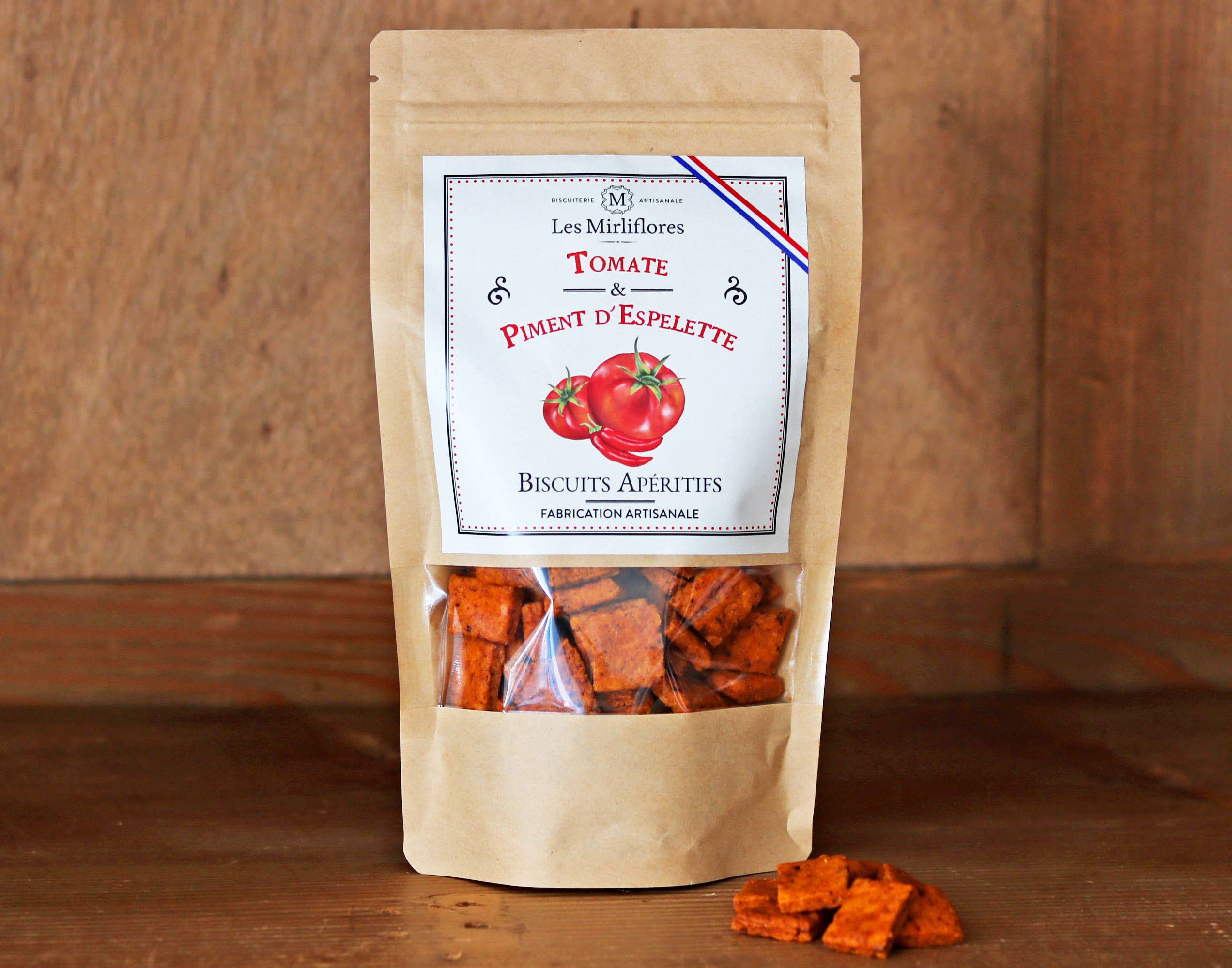 LES MIRLIFLORES – Großhandel Cracker – Aperitif-Kekse mit Tomate und Espelette-Pfeffer1
