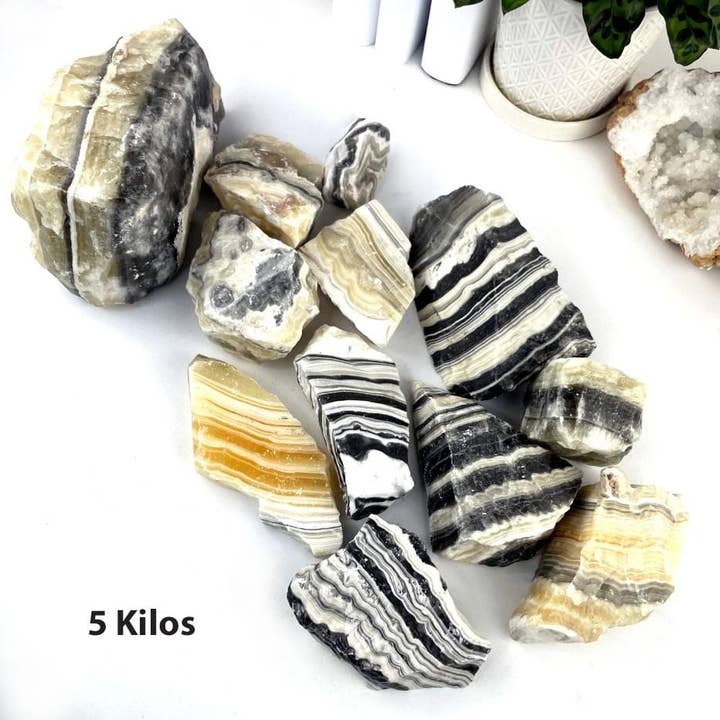 Rock Paradise - Wholesale Spiritual Stone/Crystal - Crystal Mexican Onyx Rough Stone - 5Kilo Bag (BLKBIN-08)