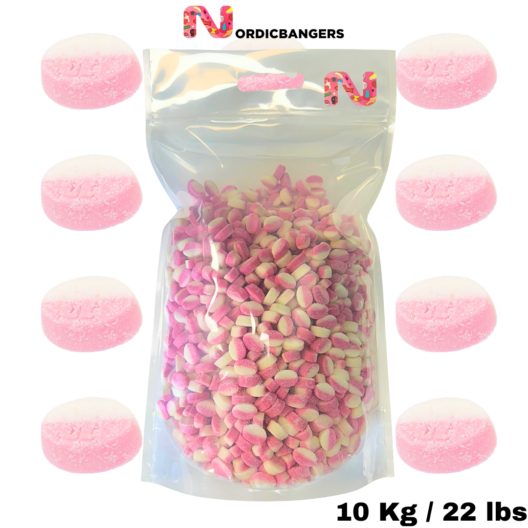 Nordicbangers - Swedish Candy Supply - Vendita all'ingrosso Caramelle gommose - BUBS Vegan Mini Ovali Fragola & Vaniglia – Grande Pick & Mix2