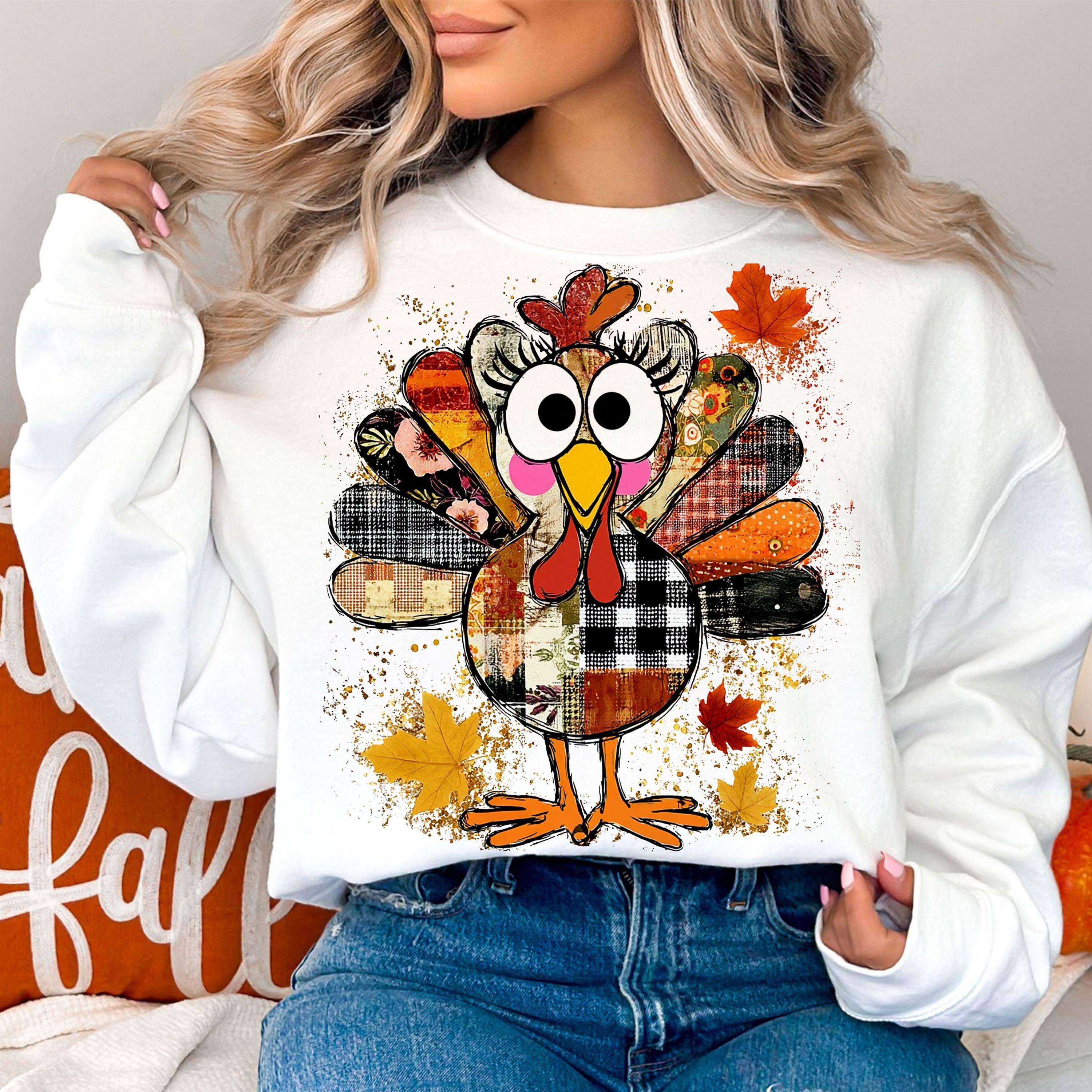 NVC Ecommerce LLC - Wholesale T-Shirt (Graphic) - Women's - Thanksgiving Gobble Coquette Shirt, Preppy Turkey Sweatshirt3