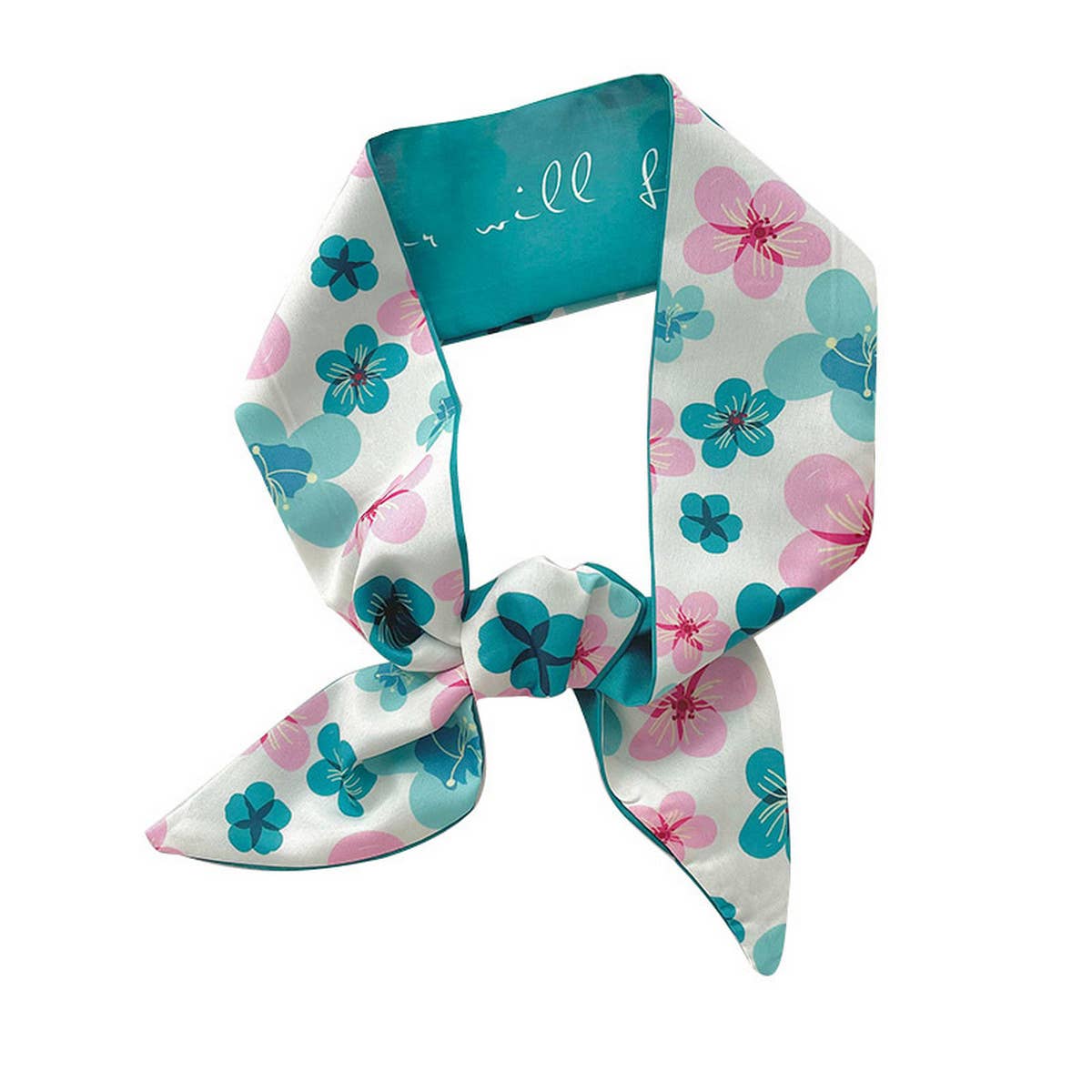ACCITY - Wholesale Scarf - Women's - BLUE TIE BAG SOUVENIR RIBBON SCARF_CWASC07165