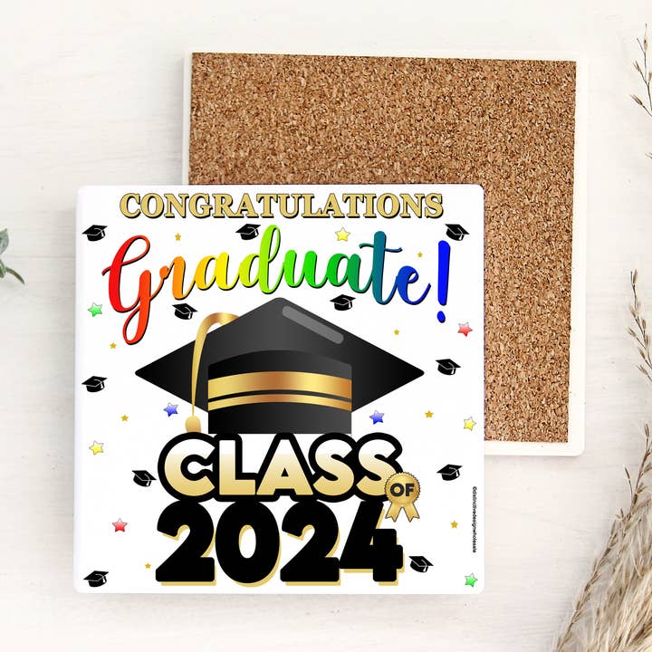 «Clase de graduación de 2024", azulejo de regalo con caballete para venta al por mayor de Distinctive Design Wholesale