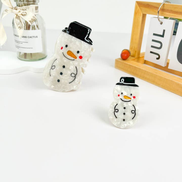 mildstyles - Wholesale Hair Clip - Women's - Hat snowman white hair claw clip