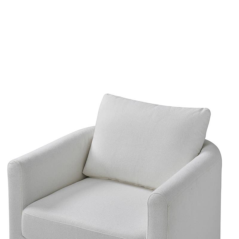 Karat Home - Wholesale Chair - Asser Slipcovered Swivel Chair5