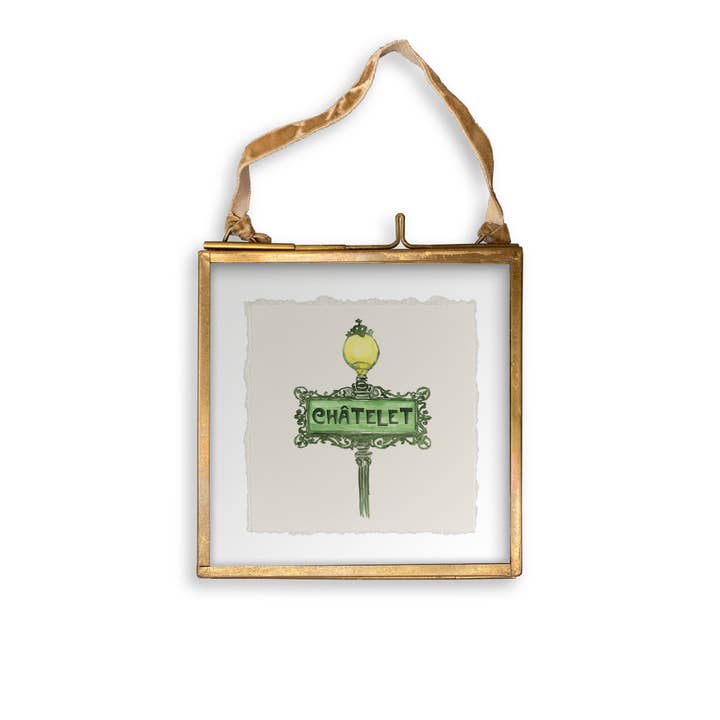 French Graffiti - Wholesale Tea Towel - Chatelet Paris Metro Sign12