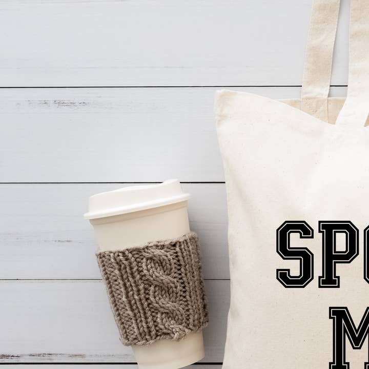 Lillie Dimple - Wholesale Tote Bag - Women's - Sports Mom Canvas Tote Bag