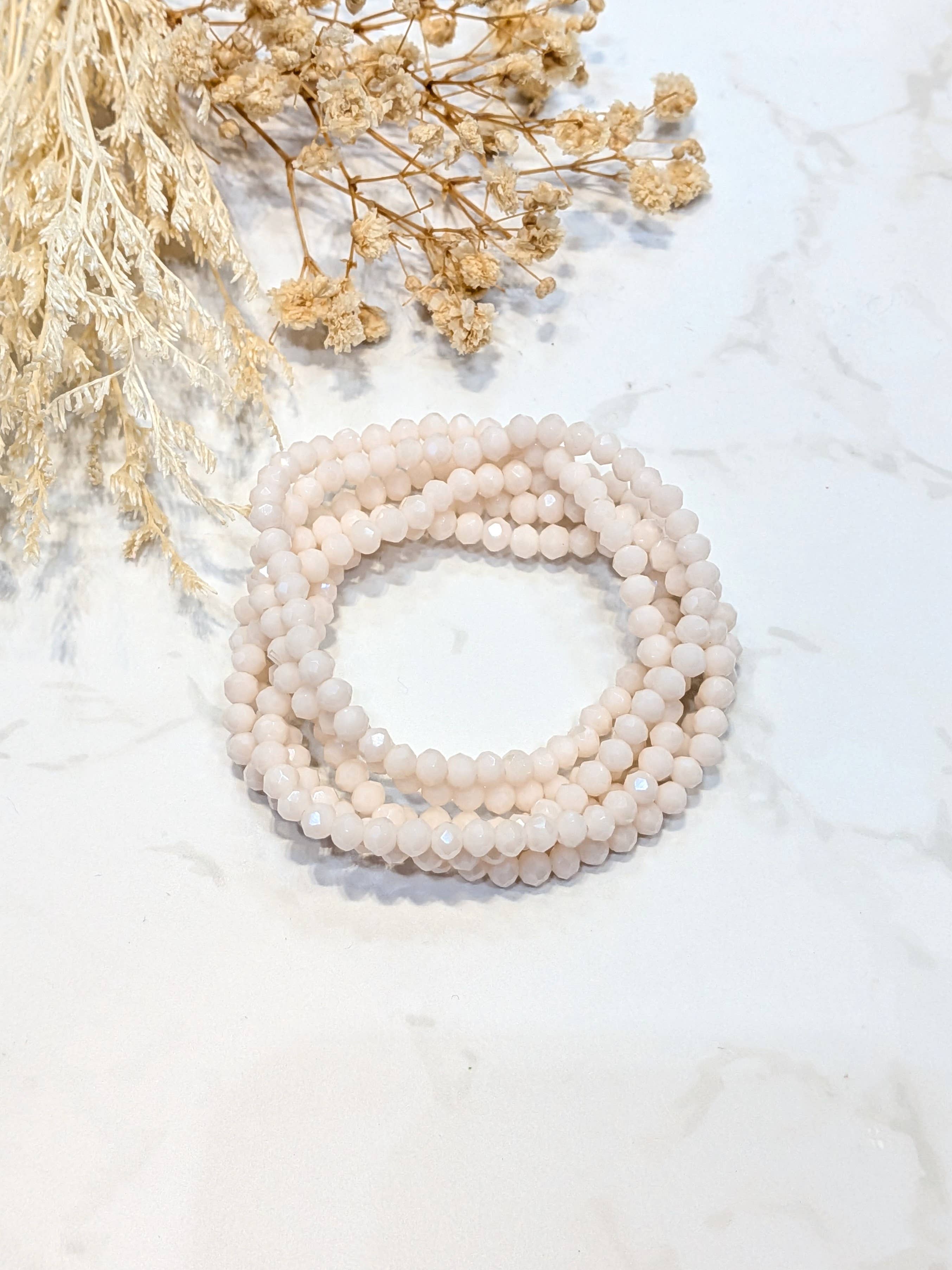 LOLO & YAYA - Vente Bracelets maillon et chaîne - Bracelet élastique Crystal opaque multi tours16