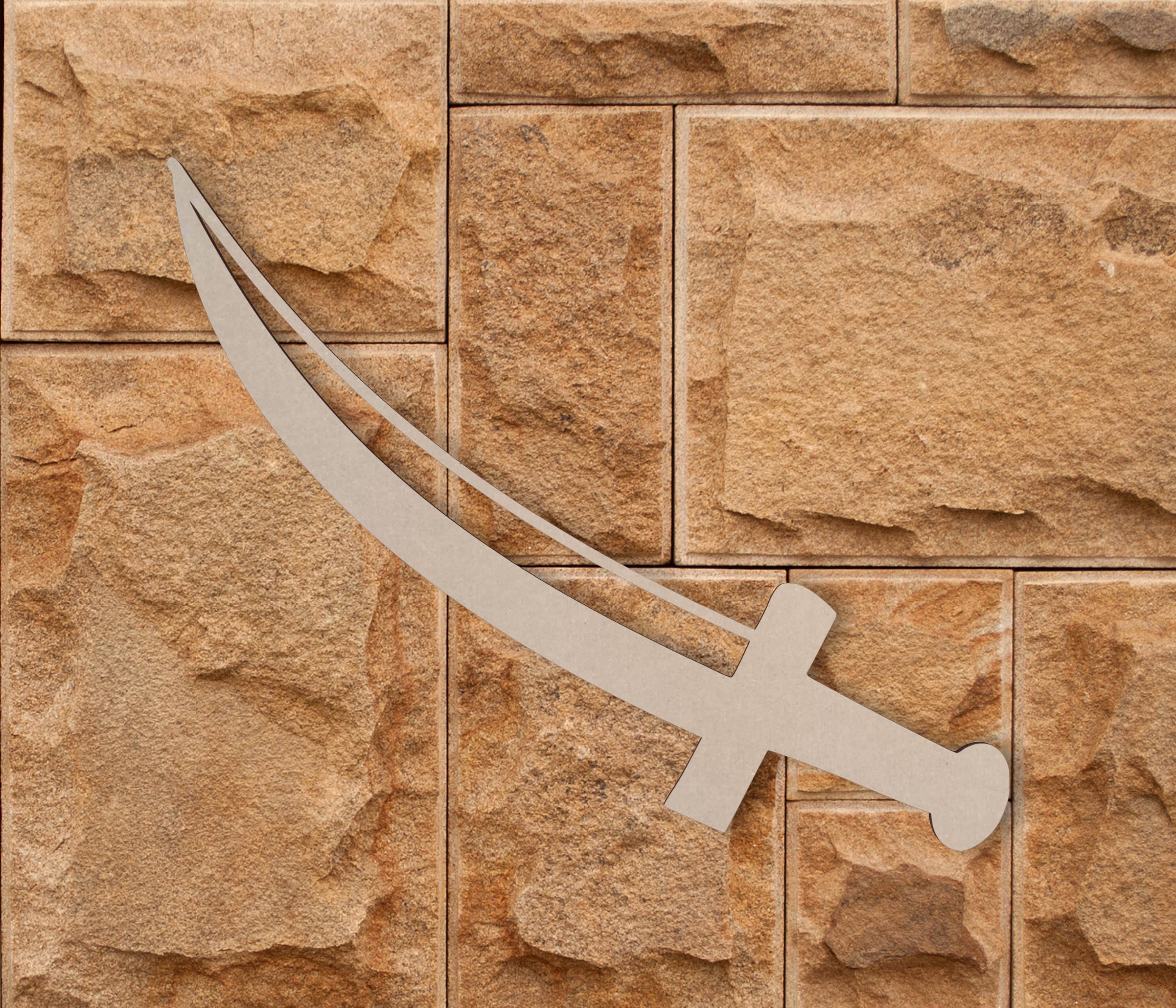 Jess and Jessica - Venta al por mayor Papel pintado 3D - Espada pirata con forma de madera, recorte de madera, arte de pared5