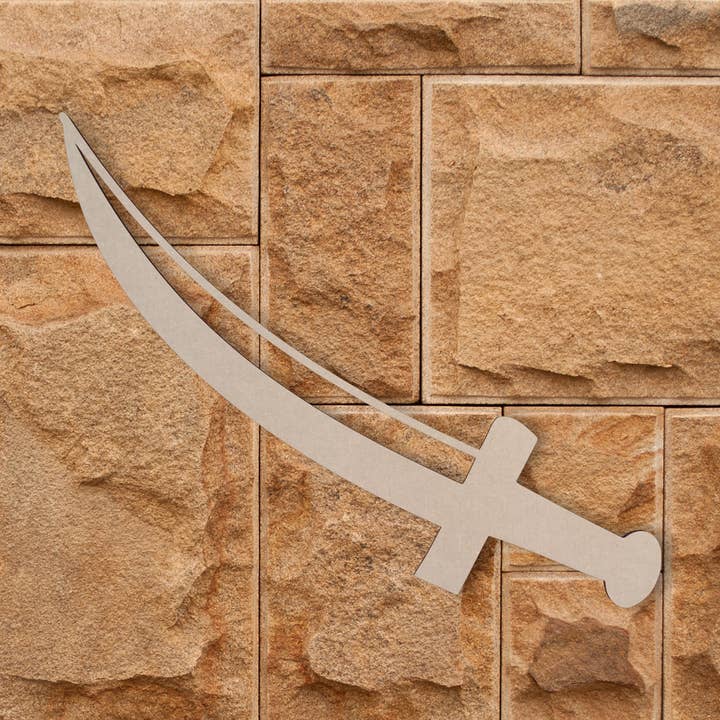 Jess and Jessica - Venta al por mayor Papel pintado 3D - Espada pirata con forma de madera, recorte de madera, arte de pared5