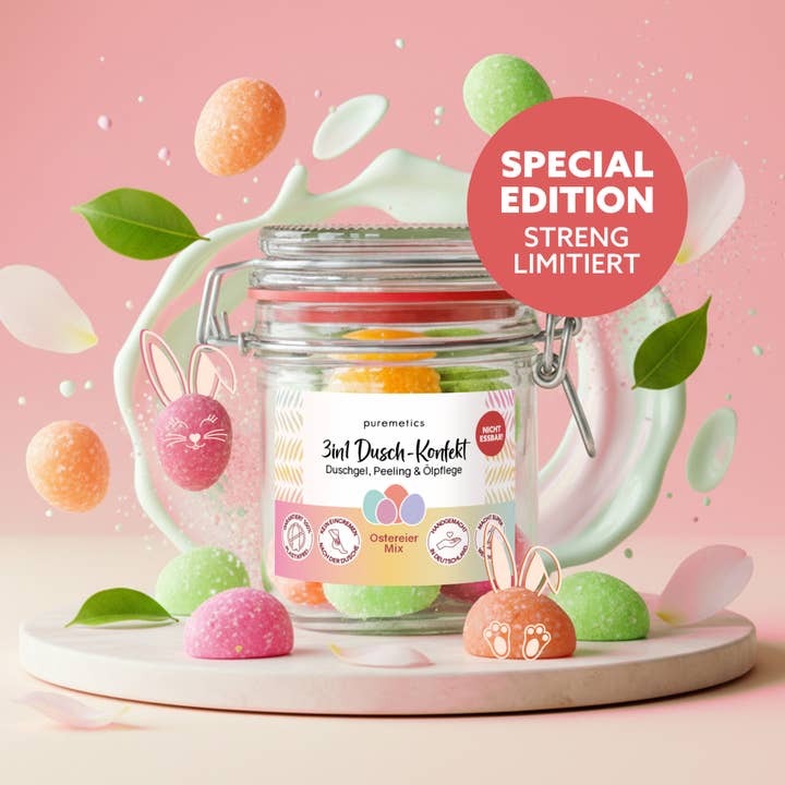 puremetics GmbH - Wholesale Body Scrub/Exfoliant - 3in1 Shower Confection 'Easter Egg Mix'