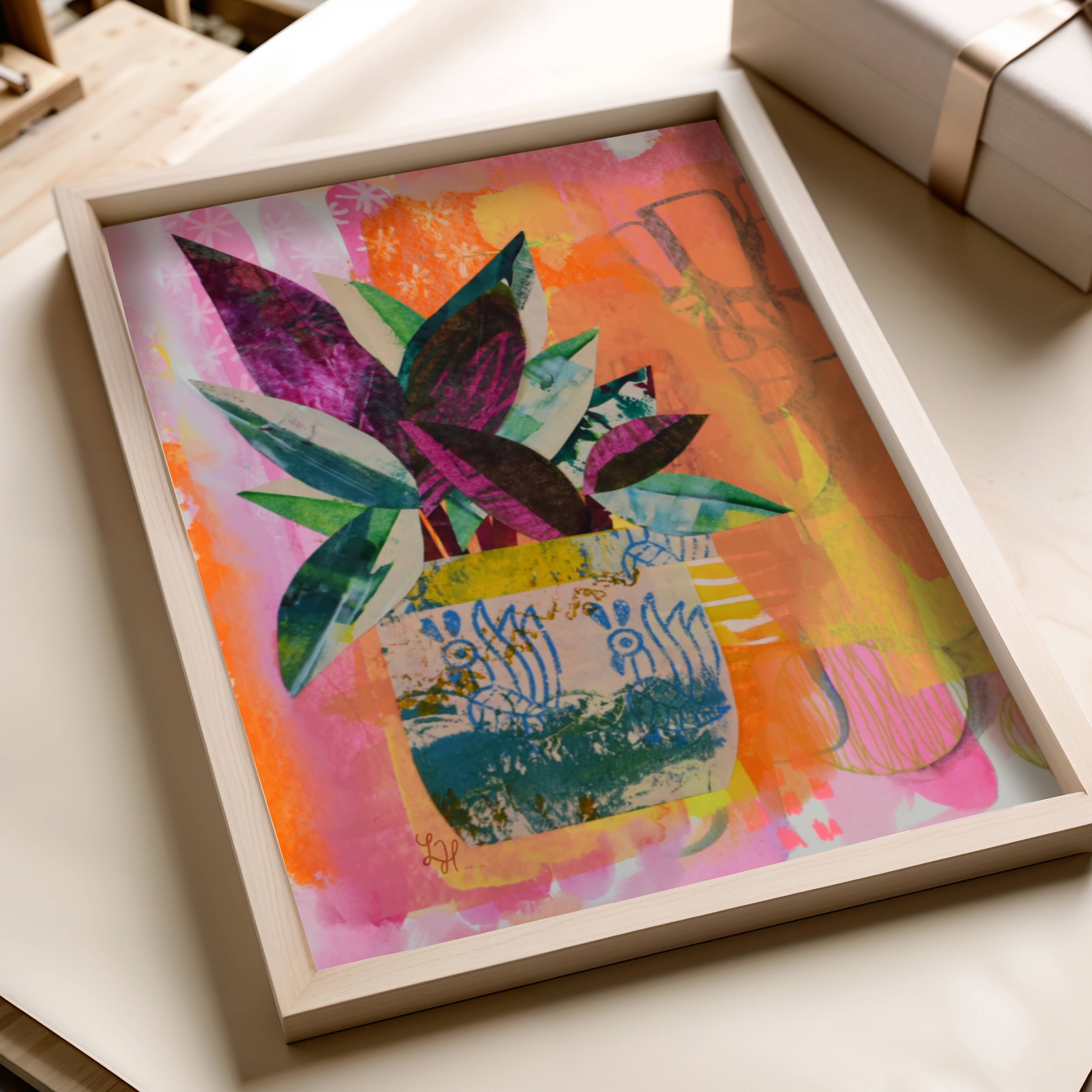 LinHopArt - Wholesale Art Print - Tri-color Prayer Plant- Fine Art Print 1