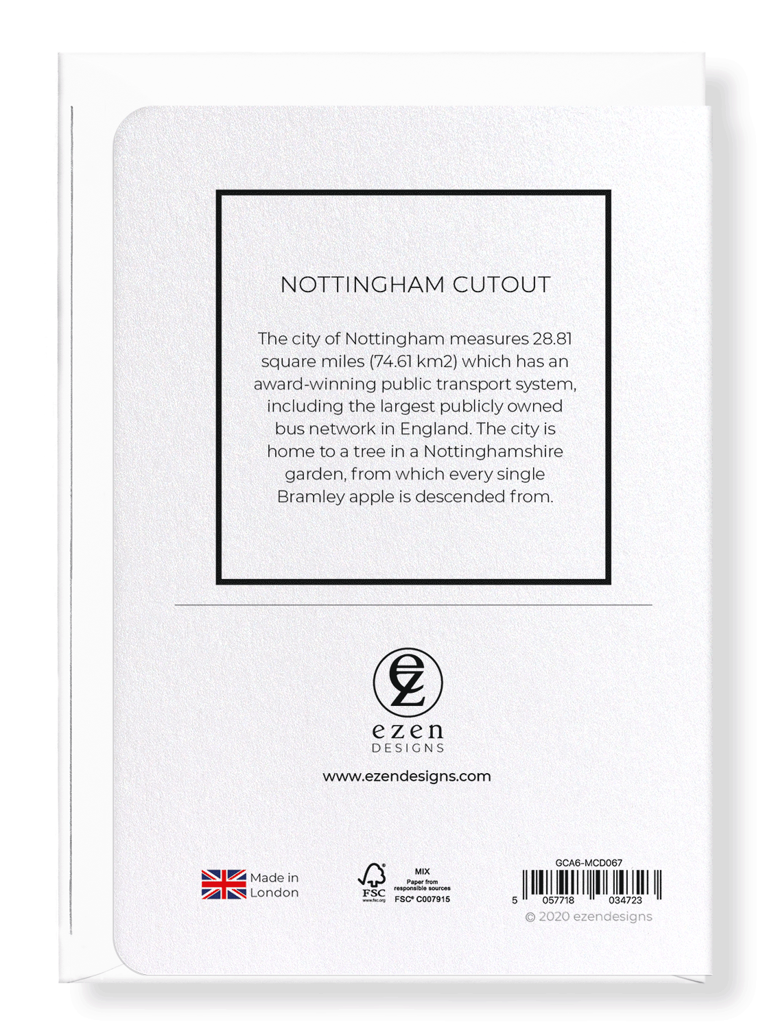 Ezen Trade – wholesale Everyday greeting card – NOTTINGHAM CUTOUT: Greeting Card2