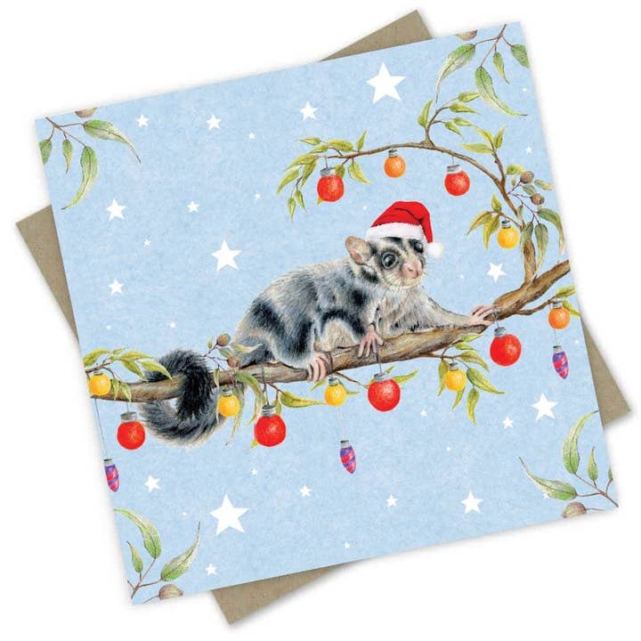 Christmas card: A Sugar Glider Christmas for wholesale by Popcorn Blue