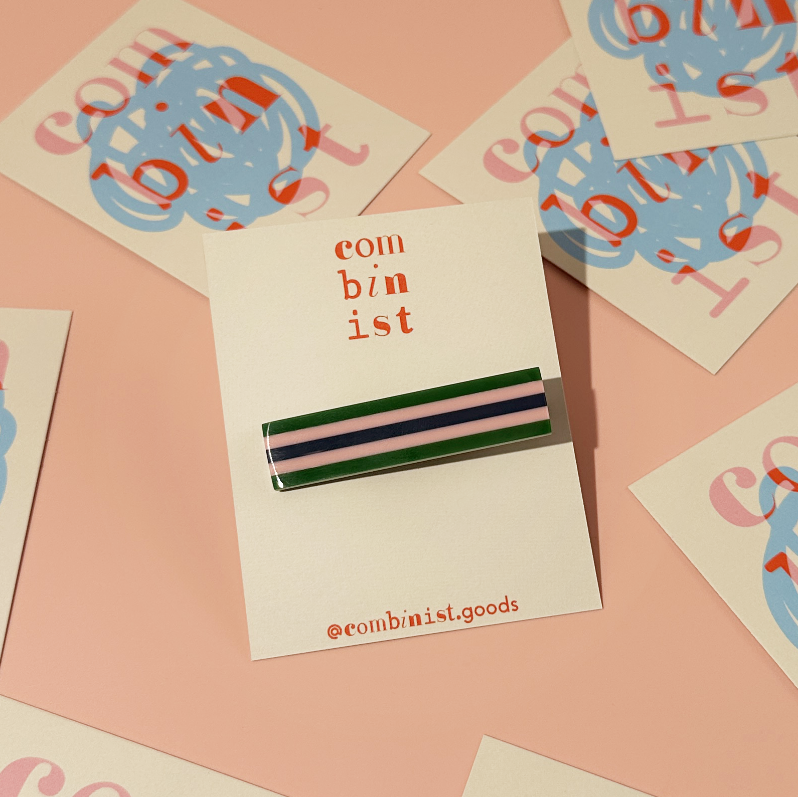 Combinist Goods - Wholesale Hair Clip - Women's - Striped Hair Clip | Large14