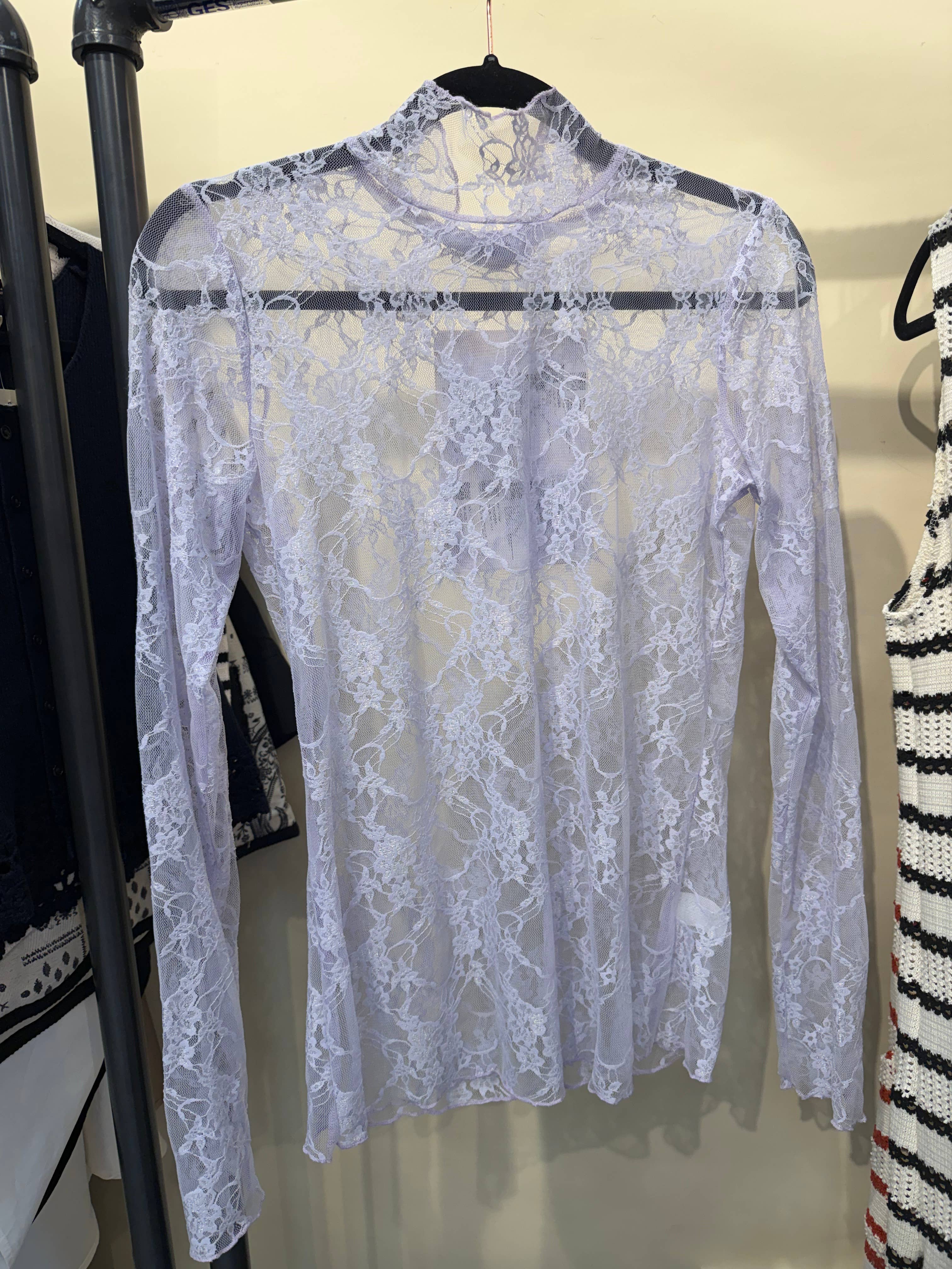 JADE BY JANE - Wholesale Blouse - Women's - Floral Print Lace Long Sleeve Top KRT173920