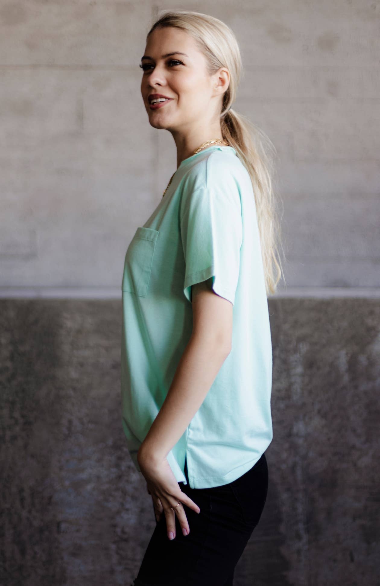 MINT GREEN TEE for wholesale on Faire3