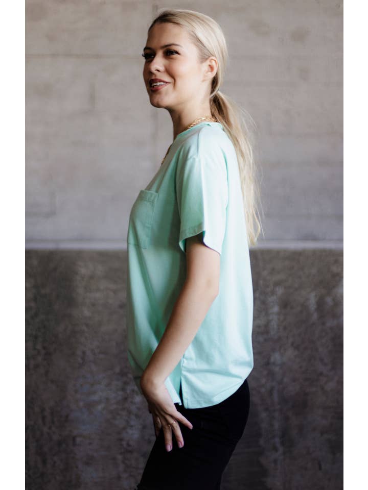 MINT GREEN TEE for wholesale on Faire3