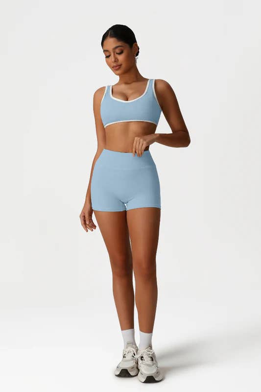 Sodalemon - Wholesale Activewear Set - Women's - Women High-Waisted Butt-Lifting Yoga Set: Sports Bra + Short5