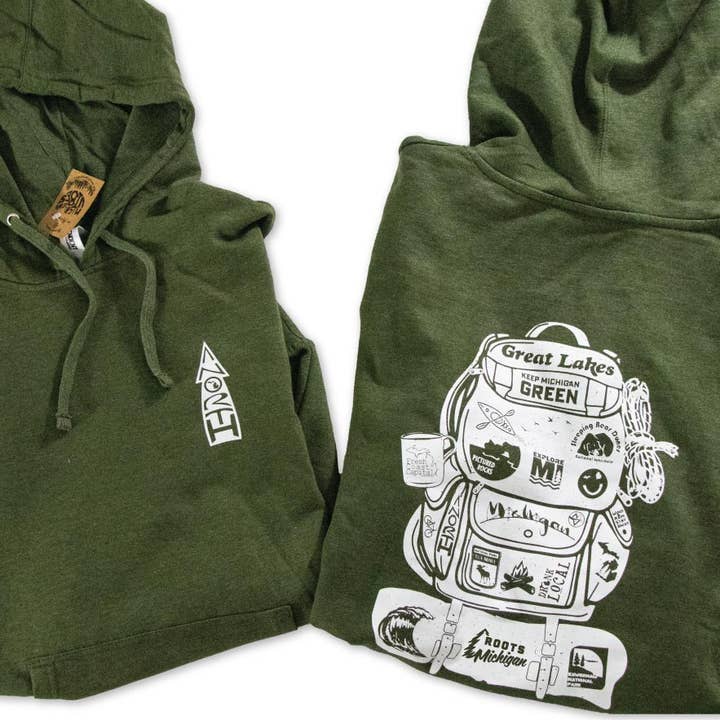 Backpack Hoodie for wholesale by MICHIGAN VIBES