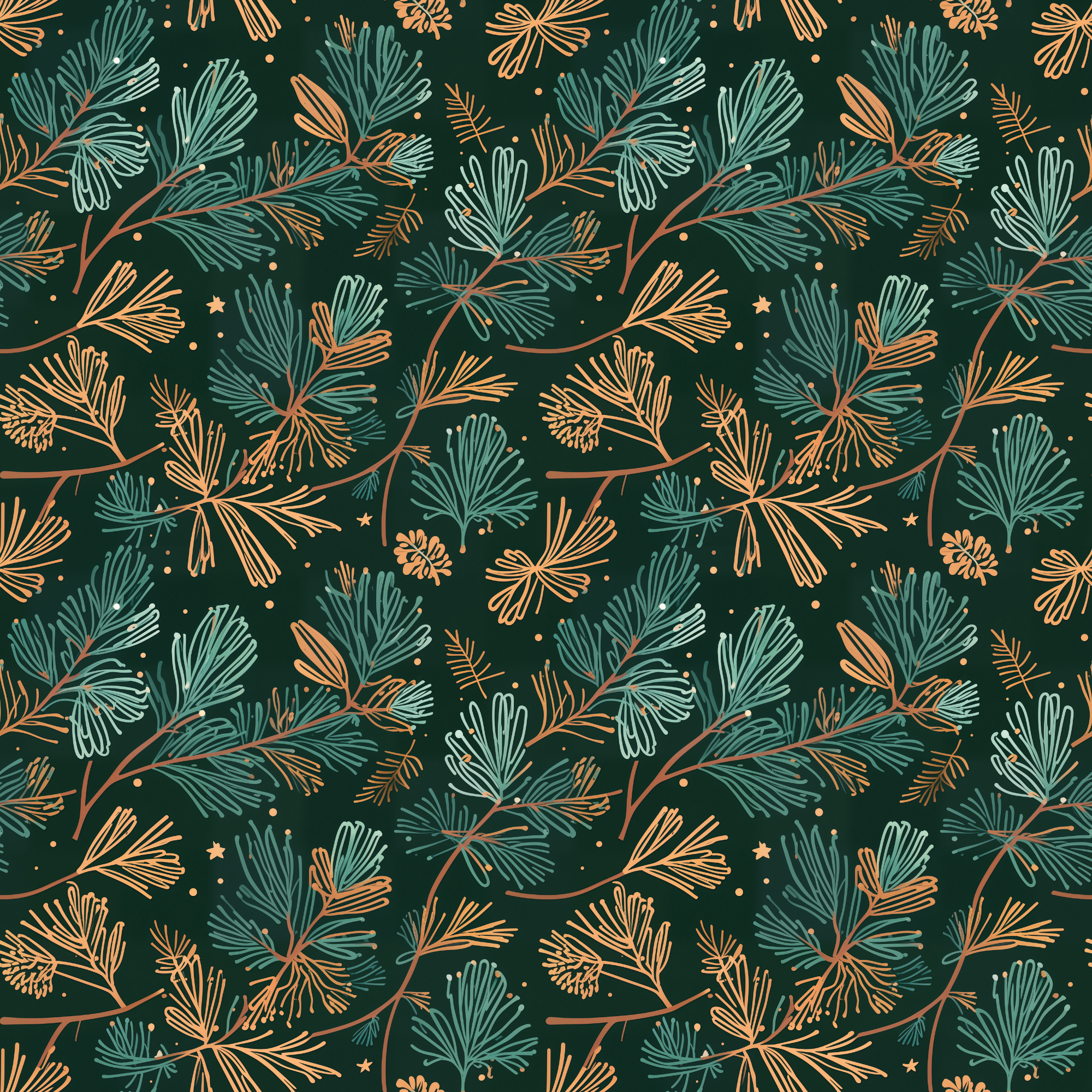 Lokipawz - Wholesale Flat Wrap - Evergreen Whimsy – Forest Pine Holiday Wrapping Paper13