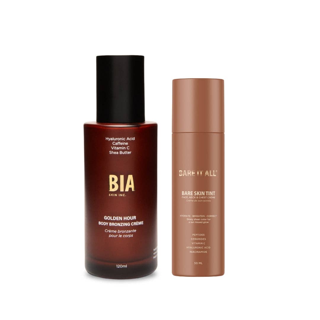 BIA BARE IT ALL - Wholesale Bronzer - Glow & Go Kit- Golden Hour Bronzer + Bare Skin Tint