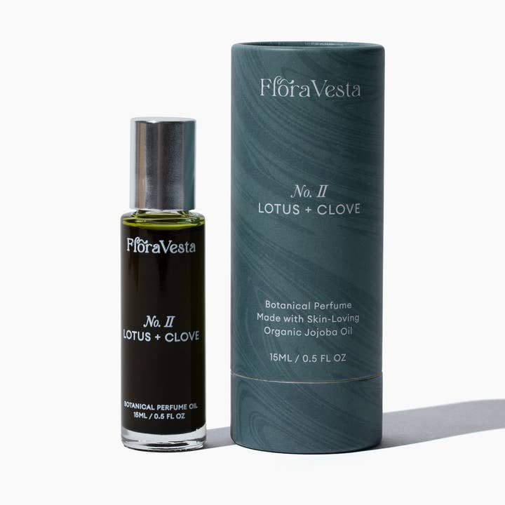 Lotus & Clove Perfume Oil Roller Ball / Plant Based Perfume for wholesale by Flora Vesta