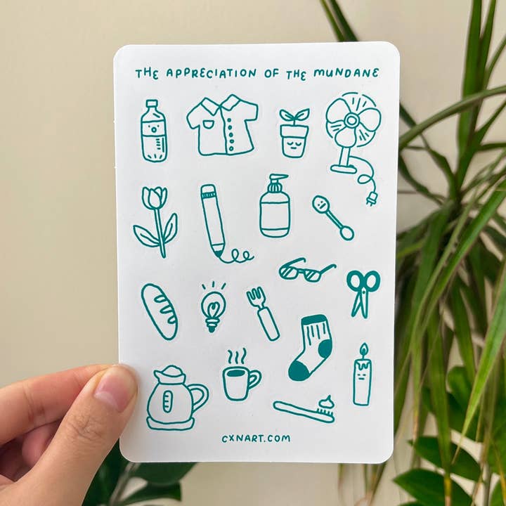 appreciation of the mundane matte sticker sheet for wholesale by cxnart