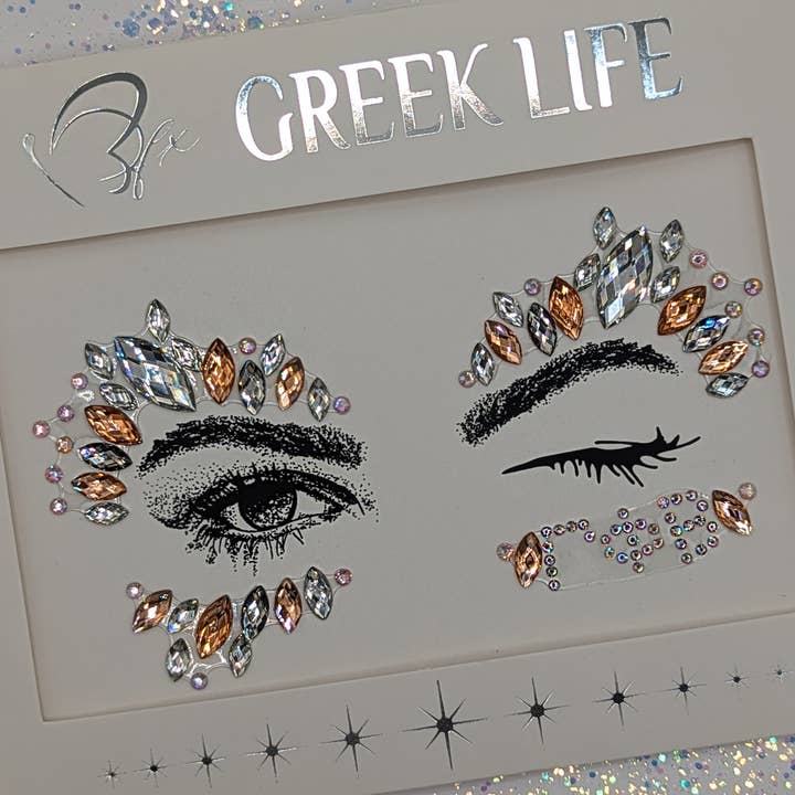 Gamma Phi Beta - Greek Life Face Jewels for wholesale by Butterfly FX