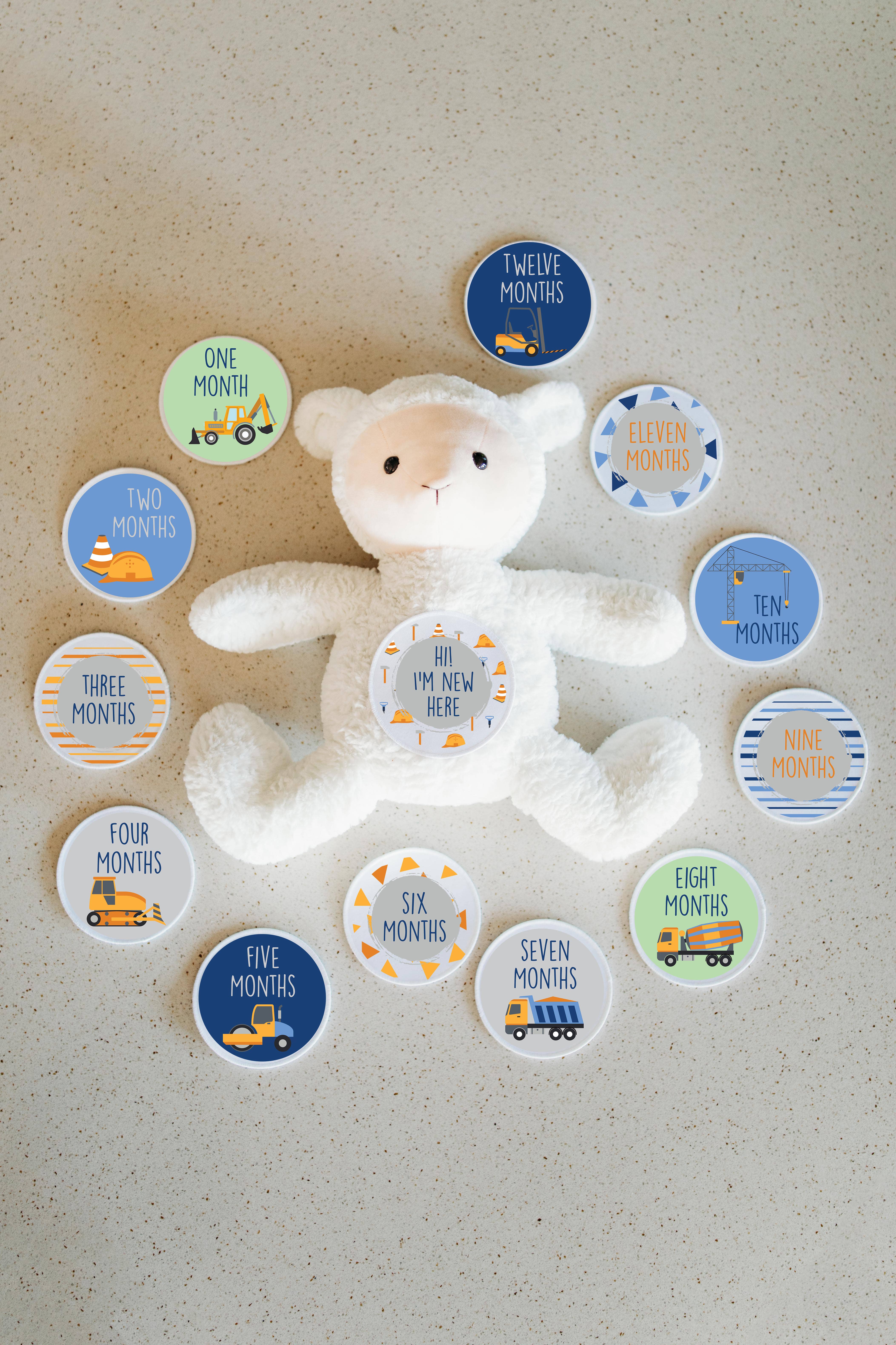 Grow With Me Baby Co - Wholesale Stuffed/Plush Toy - Kids & Baby - Monthly Milestone Discs, Lamb Stuffed Animal4