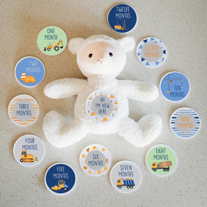 Grow With Me Baby Co - Wholesale Stuffed/Plush Toy - Kids & Baby - Monthly Milestone Discs, Lamb Stuffed Animal4