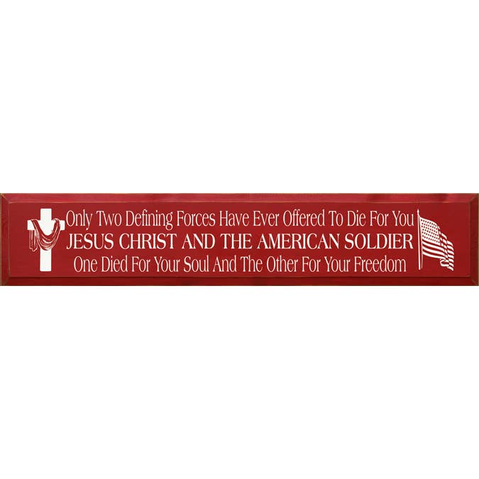 Only Two Defining Forces Wood Sign for wholesale by SAWDUST CITY