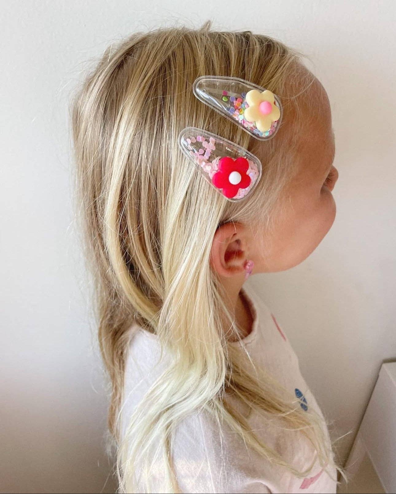 Eggy Cakes - Wholesale Hair Clip - Kids - Flower Confetti Shaker Hair Clips8