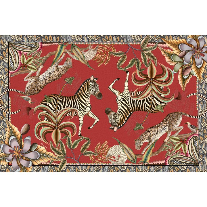 Pangolin Park Tablecloth - Royal Red for wholesale by Ngala Trading
